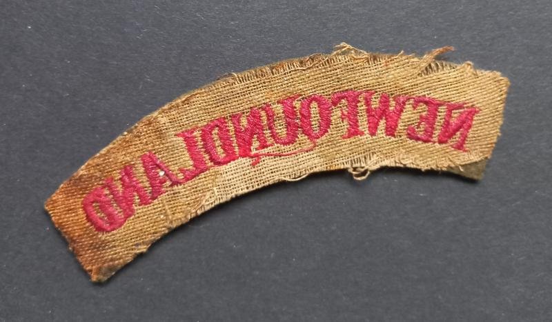 A superb - typical British made - Canadian Newfoundland Regiment shoulder title — image 2