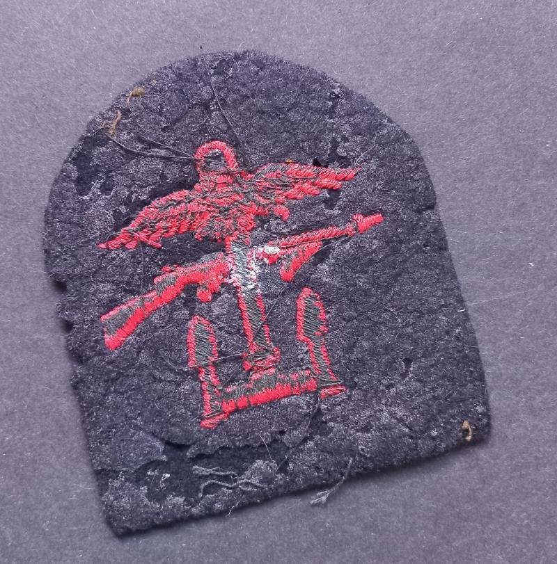 A perfect - left facing - single embroided Combined Operation formation badge — image 2