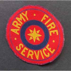 A perfect un-issued British Army Fire Service arm badge