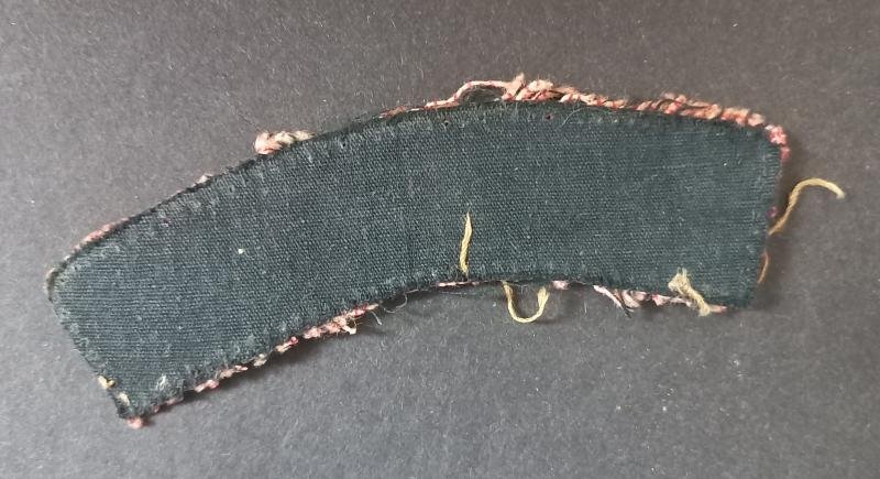 A attractive - albeit regrettably single - issued printed Oxf.& Bucks. (Oxfordshire and Buckinghamshire Light Infantry) shoulder title — image 2