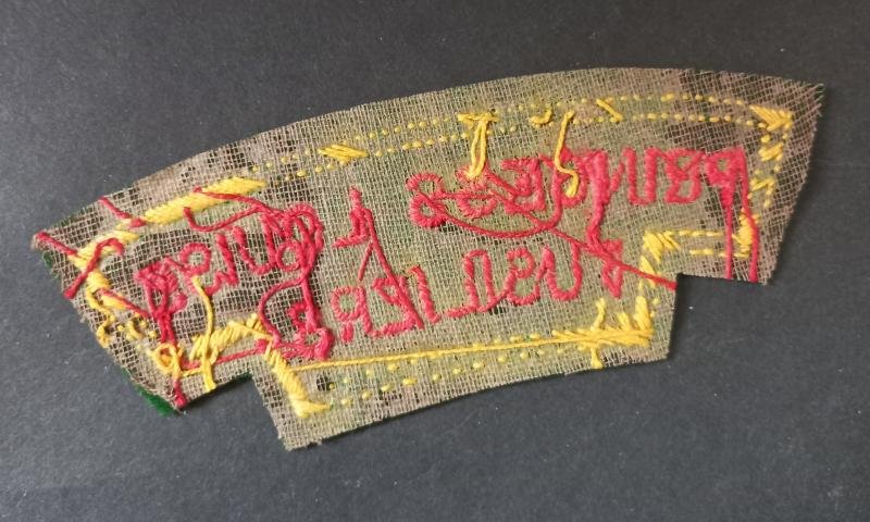 A superb and un-issued (typical British made) Canadian Princess Louise Fusiliers embroided shoulder title — image 2