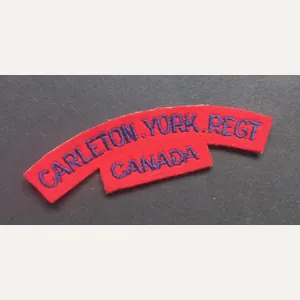 A superb un-issued British made Canadian Carleton York Regiment embroided …