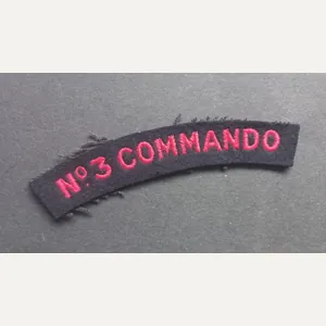 A nice un-issued red on black embroided - regrettably single …