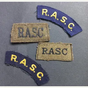 A small selection of R.A.S.C. (Royal Army Service Corps) shoulder …
