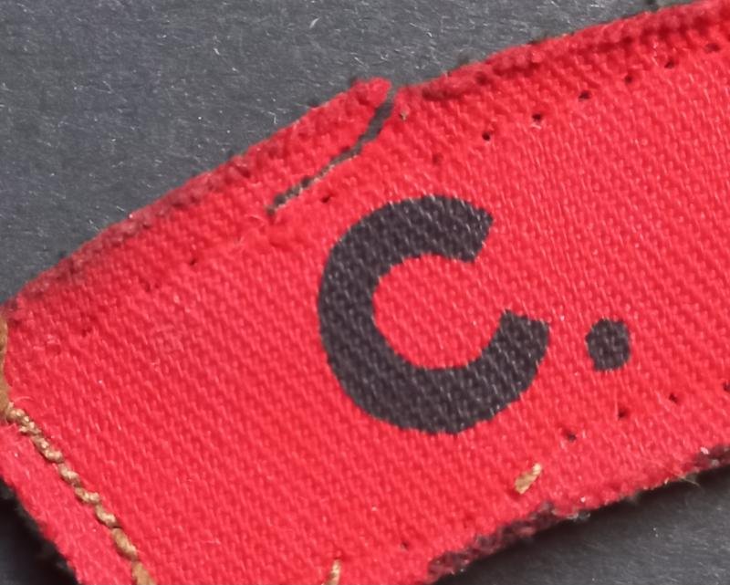 A attractive (unfortnately damage) printed C.M.P. (Corps of Military Police) shoulder title — image 3