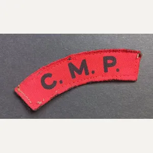 A attractive (unfortnately damage) printed C.M.P. (Corps of Military Police) …