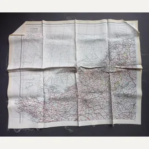 A superb (scale 1:2,000.000) silk escape map (showing Holland, Belgium, …
