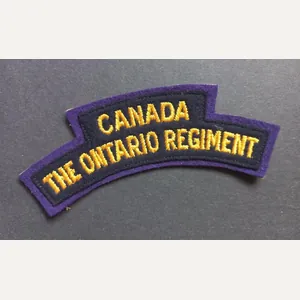 A perfect (British made) Canadian The Ontario Regiment embroided shoulder …