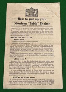Morrison Table Shelter Leaflet.