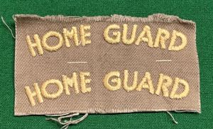 Home Guard Shoulder titles.