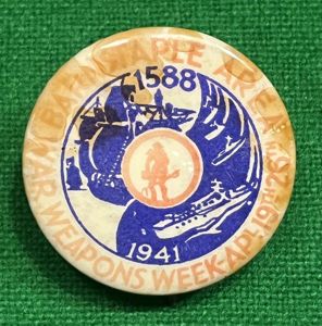 Barnstaple Area War Weapons Week Lapel badge.