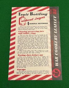 War Cookery Leaflet No.22 Fruit Bottling.