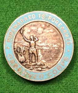 Early Observer Corps lapel badge.