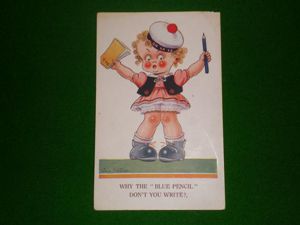 Comic postcard - censorship.