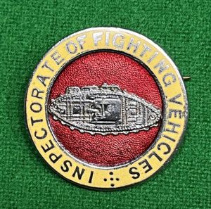 Inspectorate of Fighting Vehicles Lapel Badge.