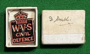 WVS Civil Defence economy badge in box.