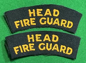 Head Fire Guard shoulder titles.