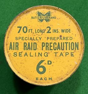 ARP ' Butterfly Brand ' Sealing Tape tin & contents.