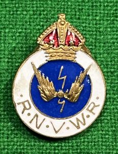 Royal Naval Volunteer Wireless Reserve Lapel Badge.