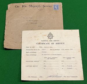 NFS Certificate of Service - No.30 Area.