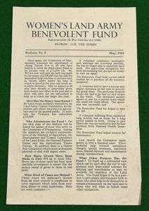 WLA Benevolent Fund Bulletin.