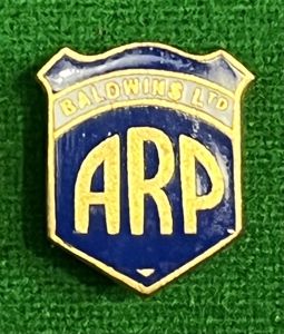 Baldwins Ltd ARP lapel badge.