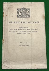 ARP instructions for the erection of the Anderson Shelter.