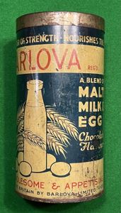 Wartime Barlova Malted Drink Tin.