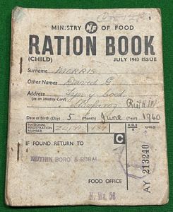 Child's Ration Book.