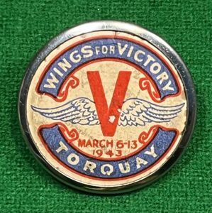 Torquay Wings for Victory pin badge.