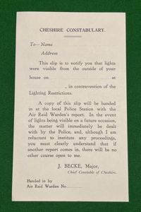 Blackout Contravention report form.