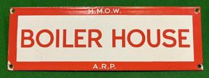 Ministry of Works ARP Enamel Sign.