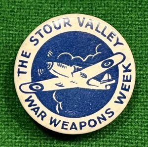 The Stour Valley War Weapons Week lapel badge.