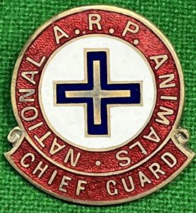 National ARP for Animals Chief Guard lapel badge.