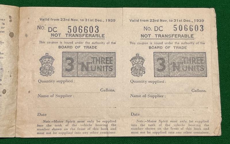 Motor Spirit Ration Book. — image 2