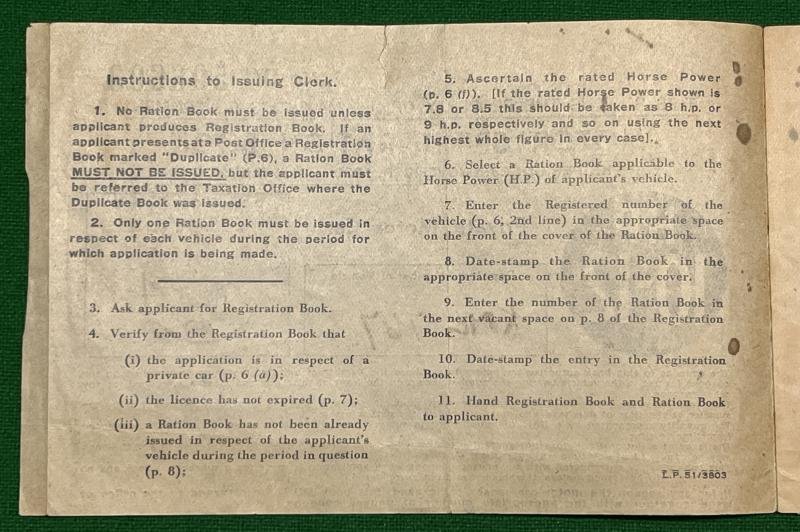 Motor Spirit Ration Book. — image 3