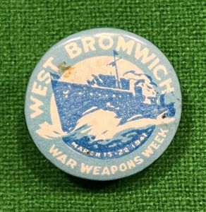 The West Bromwich War Weapons Week lapel badge.
