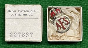 Boxed AFS lapel badge.
