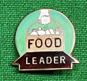 Food Leader lapel badge.