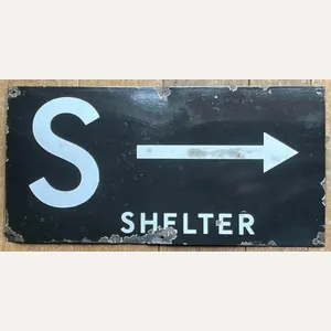 Enamel Shelter Sign.