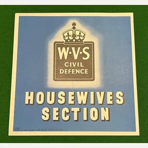 WVS Housewives Section window card.