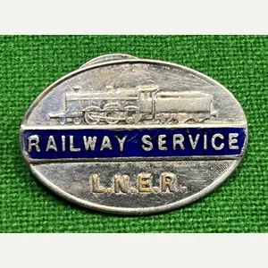 Chromed LNER Railway Service lapel badge.