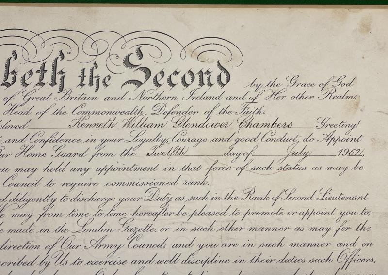 2nd Phase Home Guard Commission Document. — image 3