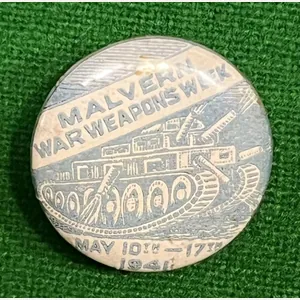 Malvern War Weapons Week pin badge