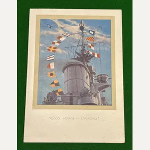 1941 Christmas Card with a Churchillian/Naval theme.