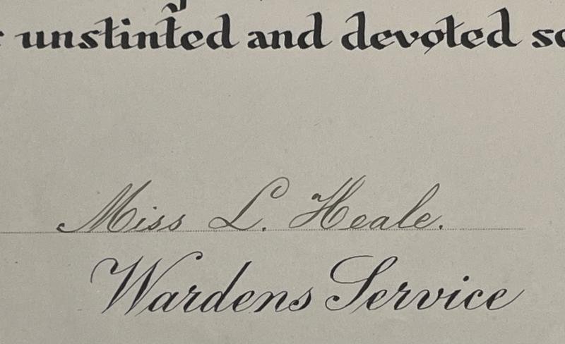 East Barnet Civil Defence certificate. — image 2