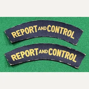 Civil Defence - Report & Control Shoulder Titles.