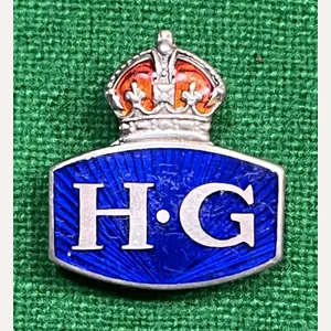 Home Guard silver lapel badge.