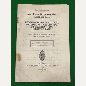 ARP Handbook No.4A Decontamination of clothing....