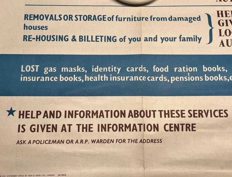 How to Get Help after air raid damage poster. — image 3